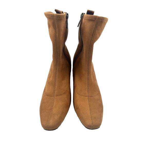 Donald Pliner Women's Angel Suede Sock Heeled Bootie Biscotti Sz 5 - Picture 6 of 11